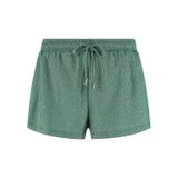 Beachlife strandshort met lurex en textuur groen