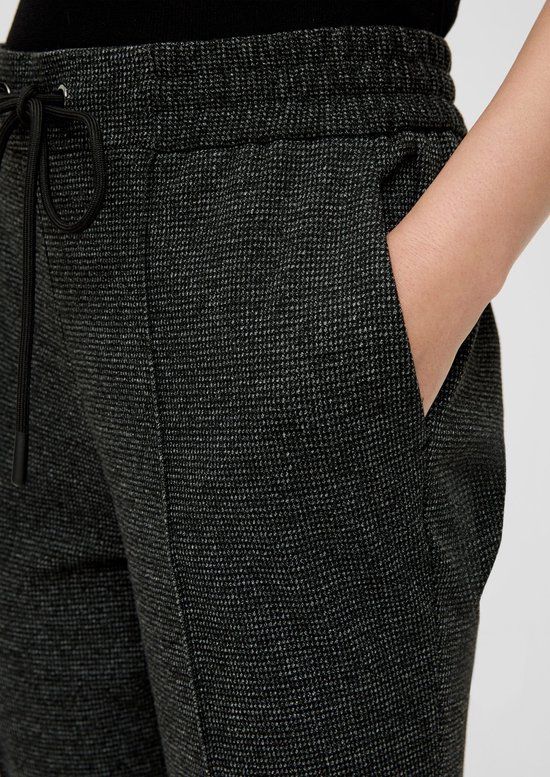 s.Oliver BLACK LABEL Broek - 99W1 GREY/BLACK - Zwart - Maat XXL - Mannen