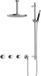 Hotbath Cobber X - CX7067 - Inbouw Regendoucheset - Chroom - 2 Stopkranen - Thermostatisch - Plafondbuis 15 cm - Hoofddouche 300 mm - Staafhanddouche - Glijstang 900 mm - met M106 - Waterbesparend