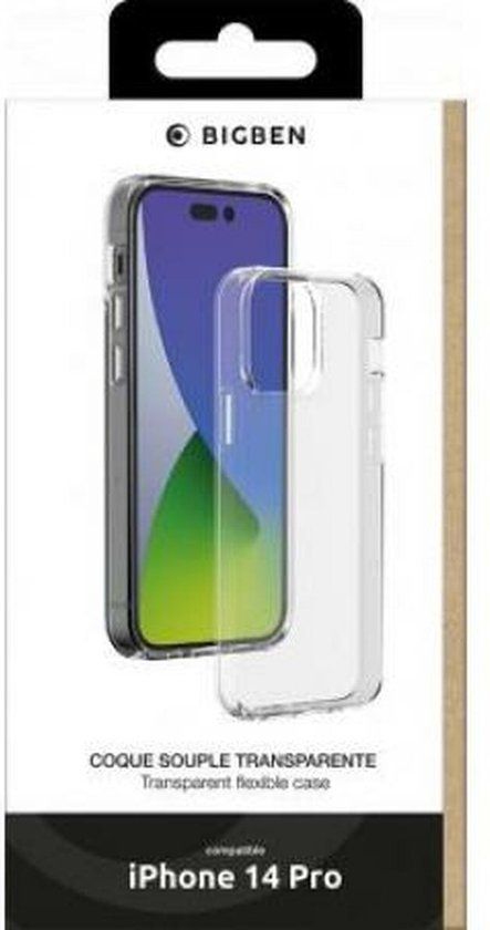 Bigben Connected Soft Case silisoft Transparant voor Apple iPhone 14 Pro