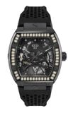 Philipp Plein The $Keleton PWBAA1923 Horloge - Siliconen - Zwart - Ø 44 mm
