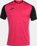 Joma Academy IV Shirt Korte Mouw Heren - Raspberry / Zwart | Maat: S