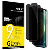 NEW'C 3 Stuks, Privacy Screen Protector voor iPhone 12 Mini (5,4 inch), verbeterde 28-graden smalle privacyhoek, ultraduurzame 9H-hardheid, bubbelvrij