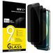 NEW'C 3 Stuks, Privacy Screen Protector voor iPhone 12 Mini (5,4 inch), verbeterde 28-graden smalle privacyhoek, ultraduurzame 9H-hardheid, bubbelvrij