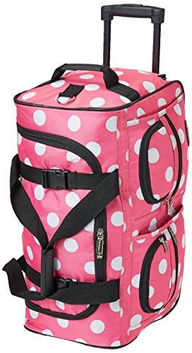 Rockland Pannenset bagage Rolling 55,9 cm Duffle Bag - Roze Gestippeld - Eén Maat