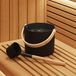 vidaXL Set d'accessoires de sauna 2 pièces aluminium noir et pin massif