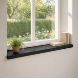 vidaXL - Raamprofielen - 2 stuks - Zwart - 90 x 30 x 2 cm - Massief Beukenhout