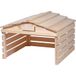 dobar® Garage voor robotmaaier van hout met afneembaar dak, schuilplaats voor robotmaaier met individueel schild - 78,5 x 74 x 52,5 cm - natuur