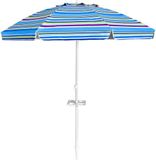 Schouderband 2,2m Strandparasol Lichtblauw