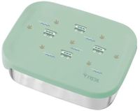 Fresk Lunchbox voor kinderen – Brooddoos – Broodtrommel Meisje – RVS – 2 vakken - Groen - Surf Boy