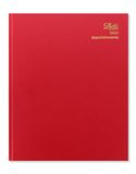 Letts of London Standaard Quarto week om 2025 dagboek te bekijken - rood
