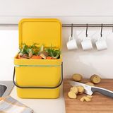 Organische Perfetto Gino Regenrail/Organisch Afval Hangend 7L Geel