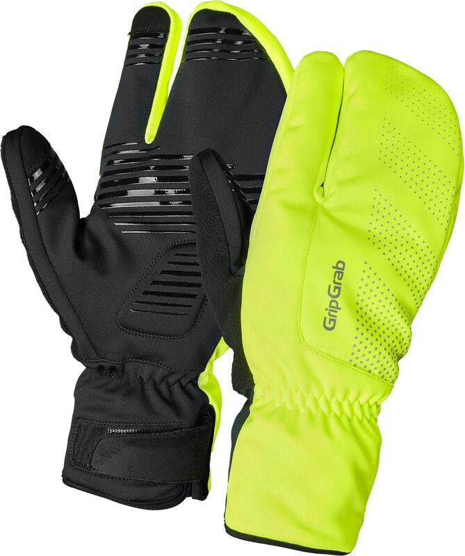 GripGrab Ride Windproof Deep Winter Lobster Gloves - Geel - Maat: -