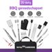 Royal Carnivore BBQ Gereedschapset | 25 Delig | Inox