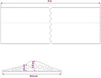 vidaXL Drempelprofiel voor garagedeur 155 x 28 mm 6 m EPDM-rubber