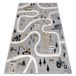 KIDDO Tapis 6111 Gris Clair / Blanc Rues, Travaux Enfants, Sensoriel Grey 200x290 Cm