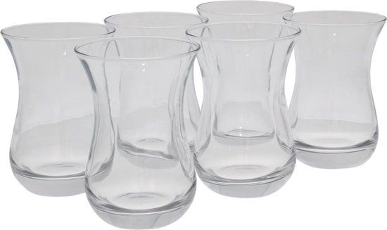 Pasabahce Turkse Theeglazen - 6 stuks | Thee Glazen Set