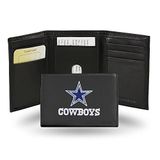 Geborduurde Rico Industries NFL RTR1801 Unisex drievoudig geborduurde herenportemonnee zwart