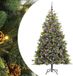 vidaXL Sapin de Noël artificiel articulé avec pommes de pin 300 LED Vert