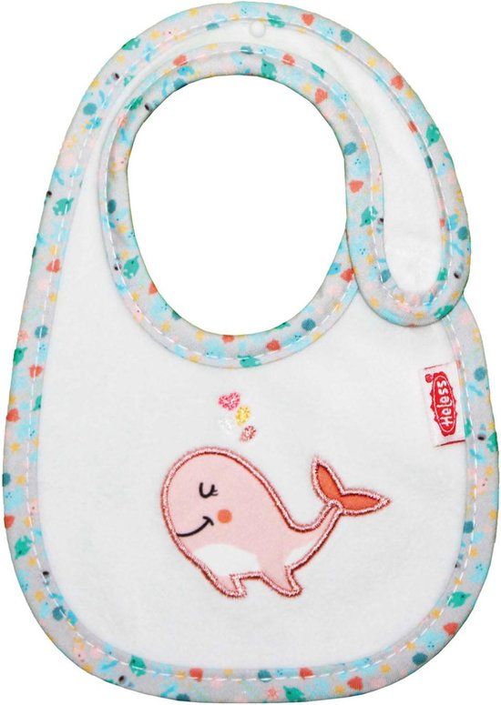 Heless 285 - Poppen Slabbetje Roze Walvis - 3-6 Jaar - Multicolor