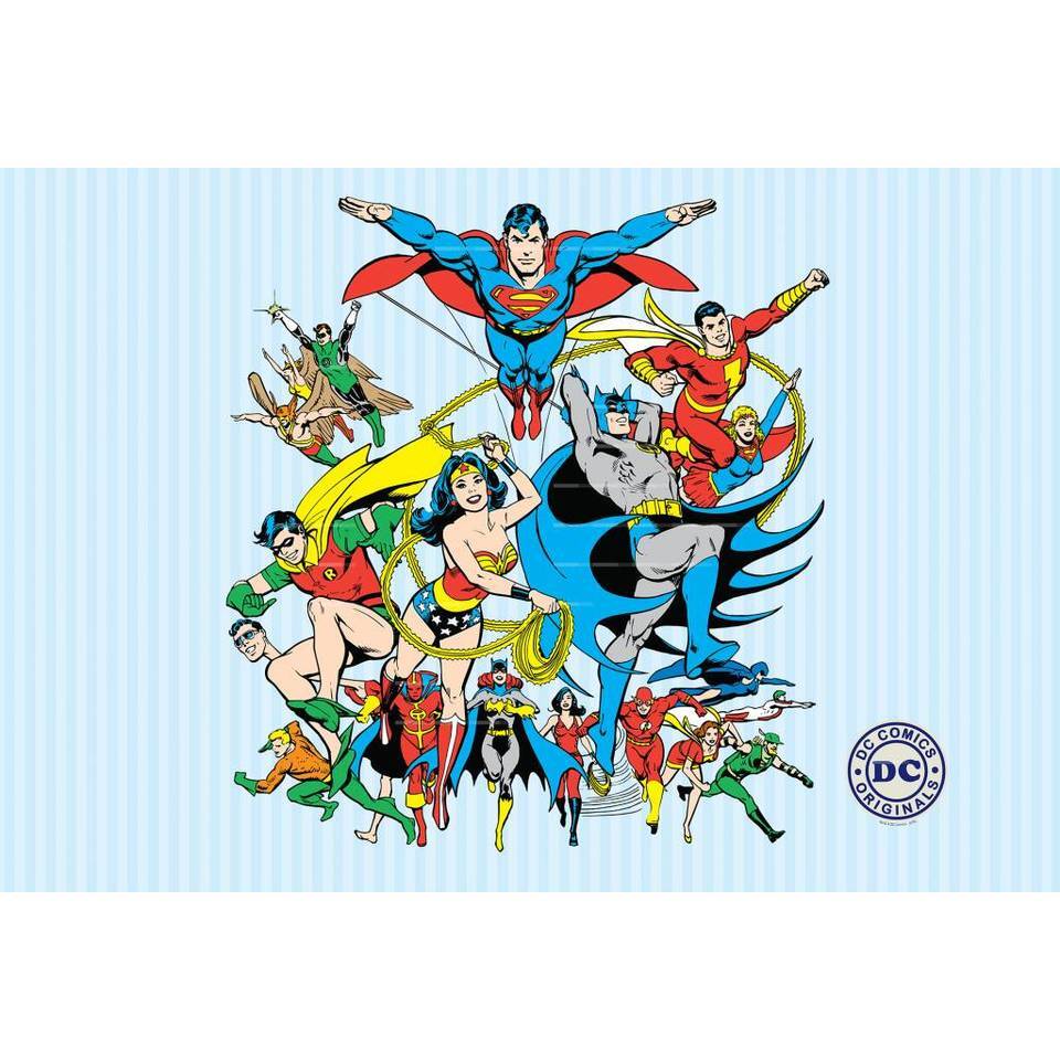 Dc Comics collage fotobehang 232 x 158 cm multi