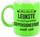 Bellatio Decorations Hoe de leukste en meest geweldige gepensioneerde eruitziet mok / beker - 330 ml - neon groen - VUT / pensioen - cadeau collega