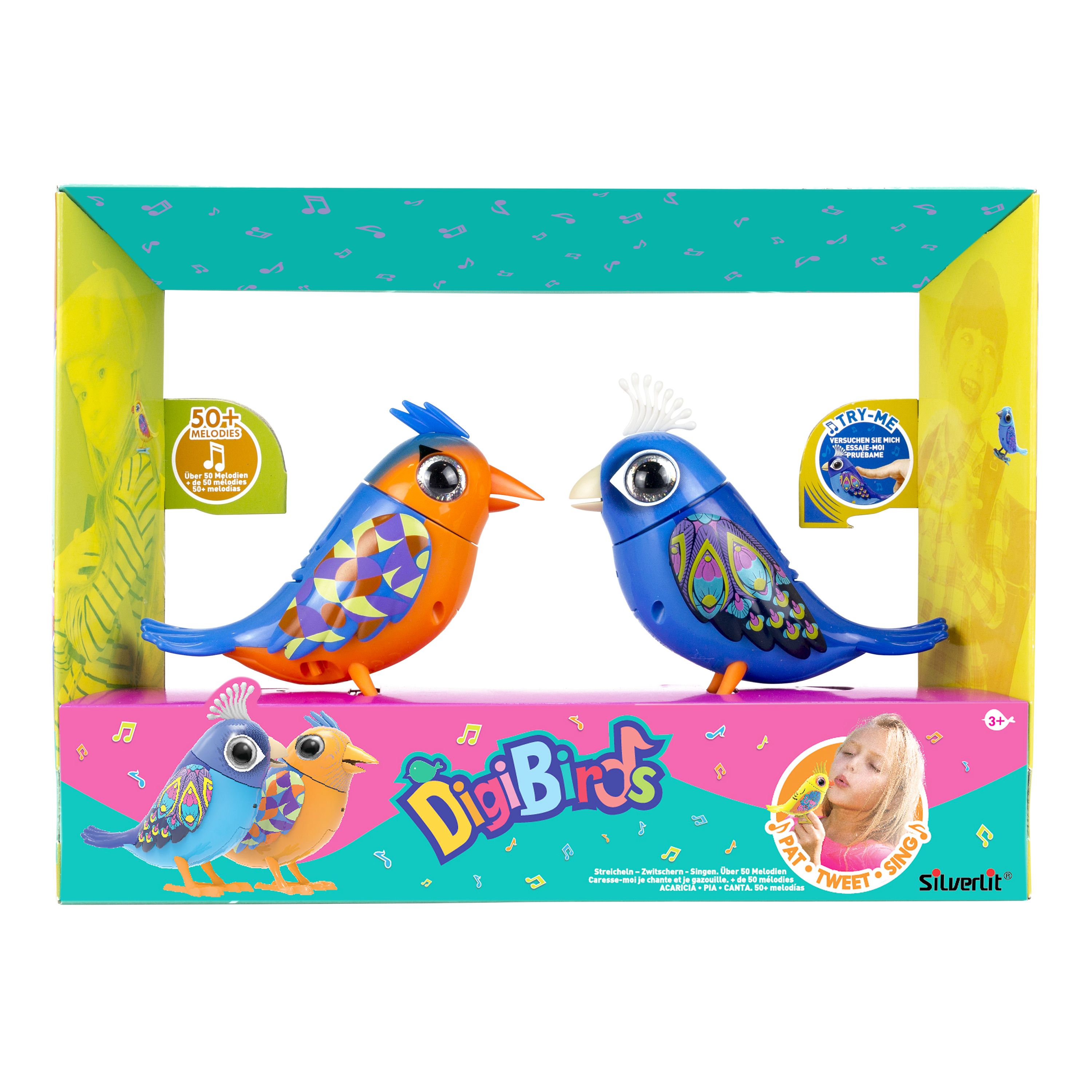 Silverlit Digibirds Duo Set - Interactieve Vogeltjes - Multikleur