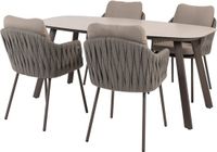 4 Seasons Outdoor Manolo Cannes dining tuinset 180x95xH75 cm 5 delig keramiek terre Taste