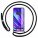 Tumundosmartphone Transparante hoes voor Realme C55 met zwart koord