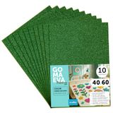 m-office Schuimrubberen platen met glitter, 40 x 60 cm, kleurrijke EVA-schuim knutselplaten voor kinderen, doe-het-zelf, school, decoratie en kunstprojecten, ideaal als knutselpapier, schuimrubber met
