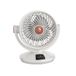 Brigros White - tafelventilator Arion 35 W met afstandsbediening, led-display en timer 12 uur, oscillerende ventilator 70°, 3 snelheden, helling verstelbaar, 24,5 x 19,7 x 27,5 cm