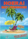 Bellatio Decorations Deurposter Hoera met pensioen - 42 x 59 cm