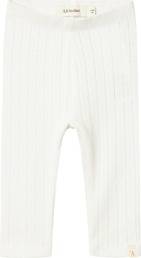 LIL' ATELIER NAME IT NBFRACHEL NIS SLIM LEGGINGS LIL NOOS - Baby - Leggings - Wit - Gestreept - Katoen/Modal - Maat 68