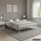 Prolenta Maison Exclusive - Cadre de lit en métal blanc 180 x 200 cm