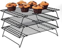 Merkloos Koelrekken voor Koken, Bakken, Roosteren en Grillen - Duurzaam en Anti-aanbaklaag - Lade voor Biscuit, Cake en Brood