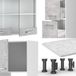 Vicco R-Line Complete keukeneenheid – 350 cm met hoge kast, zonder werkblad Beton/Wit