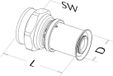Roth Mamelon de transition 20x1/2" IG