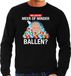 Bellatio Decorations kersttrui - Wilders Meer of minder ballen - foute Kerst sweater - zwart - heren - Kerstkleding XL