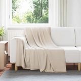 vidaXL - Dekentjes - Beige - 200 x 150 cm - Fleece