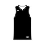 Nike Team25 Basketbalstok voor heren, omkeerbaar jersey, zwart