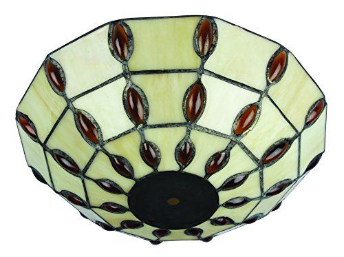 Westinghouse Lighting Tiffany glas-diffuser, wit - 28,8 cm