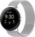 Strap-it Milanees smartwatch bandje Zilver RVS Magneetsluiting voor Google Pixel Watch 45 mm