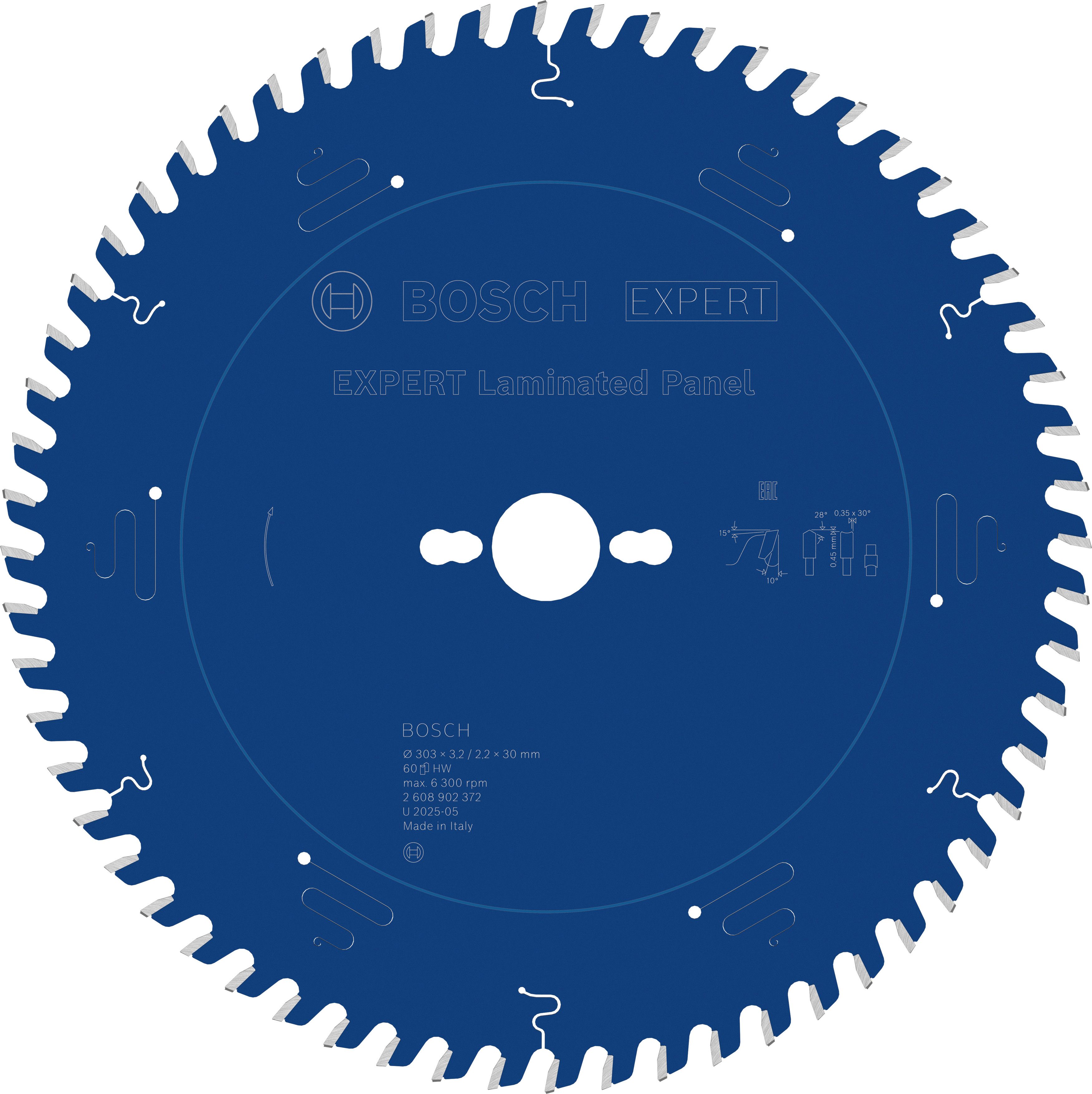 Bosch Accessoires EXPERT Laminated Panel-Cirkelzaagblad | 303 x 3,2/2,2 x 30 mm | T60 - 2608902372