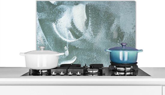 Spatscherm keuken 60x40 cm - Acrylverf Abstract - Aluminium