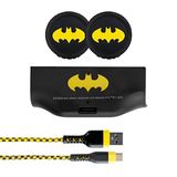 FRTEC - Opladen en spelen voor controller Batman Edition, compatibel met Xbox Series X/S + Grips Logo Batman, accu 1000 mAh + USB-C 3 m Batman-kleuren, DC officiële licentie