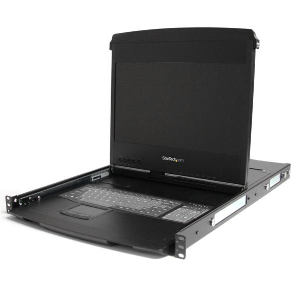 StarTech.com 1U 17 inch rackmount HD 1080p breedbeeld LCD console met dubbele rails - Zwart