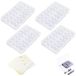 Set de 4 boîtes de rangement, chacune avec 28 compartiments, transparent, adapté pour perles et bijoux
