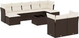 vidaXL Loungeset polyrattan bruin