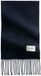 Marc O'Polo Sjaal Woven Wool Long Fringes Donkerblauw Vrouwen