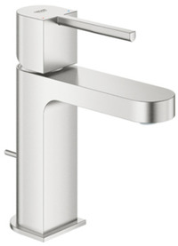 GROHE Plus 1-gats wastafelkraan s-size met waste supersteel 32612DC3